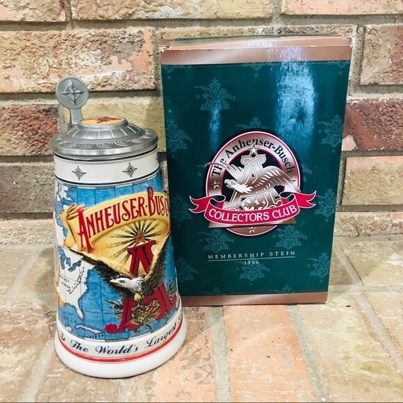 Budweiser Other - 1996 Anheuser-Busch Collector’s Club Lidded Stein